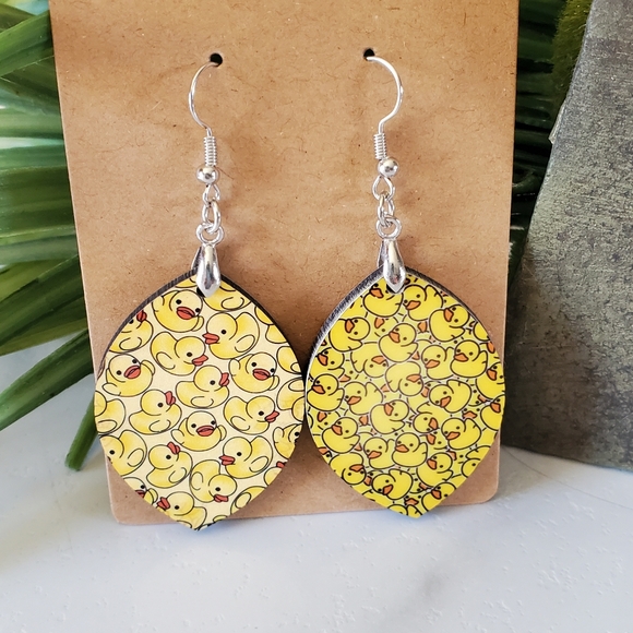 Rubber Duckies  Earrings - Picture 7 of 8